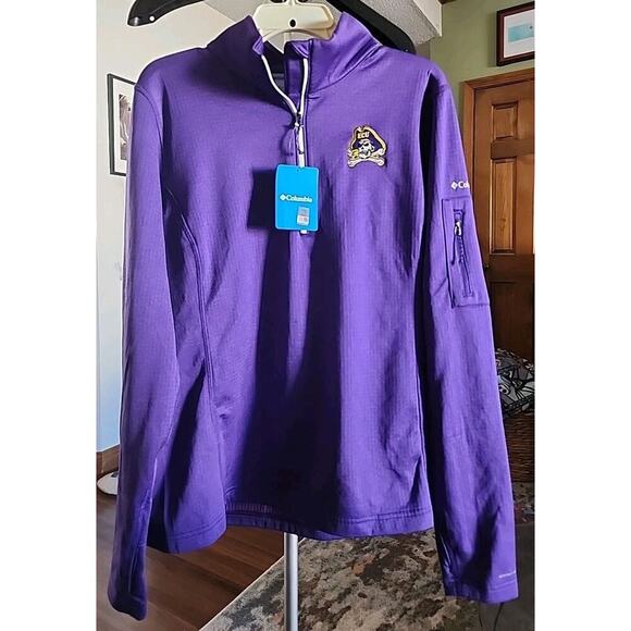 Columbis East Carolina University Park View Half Zip Fleece NWT A118 Excellent - Picture 1 of 7